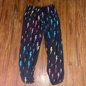 Black With Neon Lightning Bults